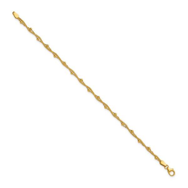 Twisted Satellite Bracelet in 14k Yellow Gold Conti Jewelers Endwell, NY
