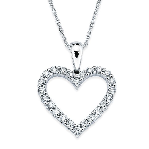 1/10 Ctw. Prong Set Diamond Heart Pendant In 14K Gold Conti Jewelers Endwell, NY
