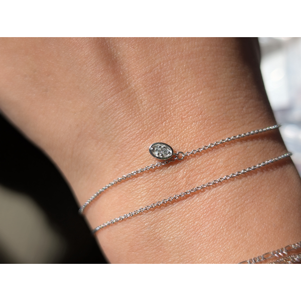 Double Strand .04cttw Diamond Bracelet in Sterling Silver Image 2 Conti Jewelers Endwell, NY