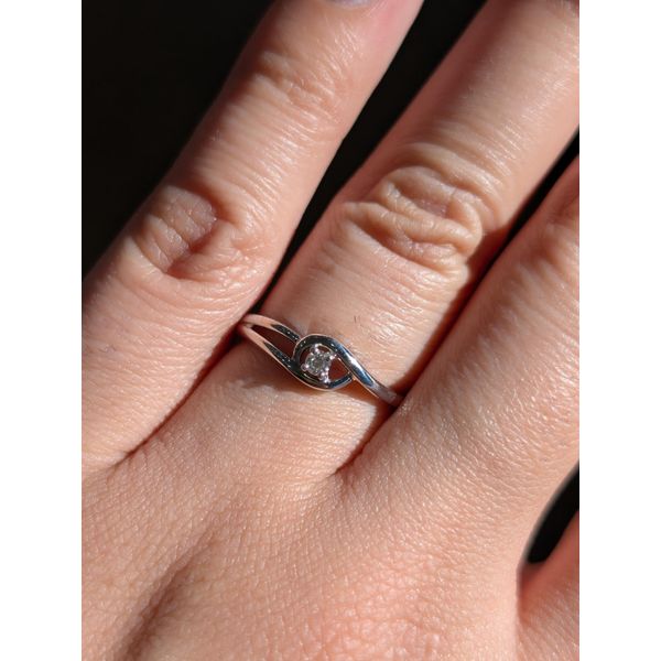 .05ct Diamond Solitaire Promise Ring in Sterling Silver Image 2 Conti Jewelers Endwell, NY