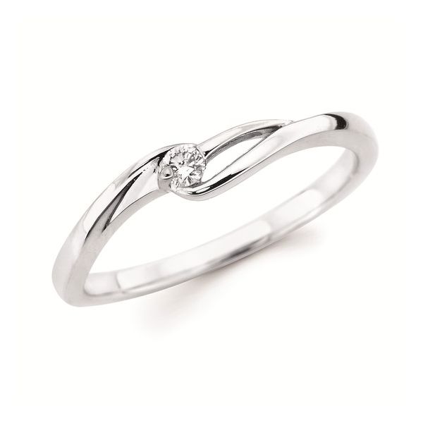 .05ct Diamond Solitaire Promise Ring Size 6.5 Conti Jewelers Endwell, NY