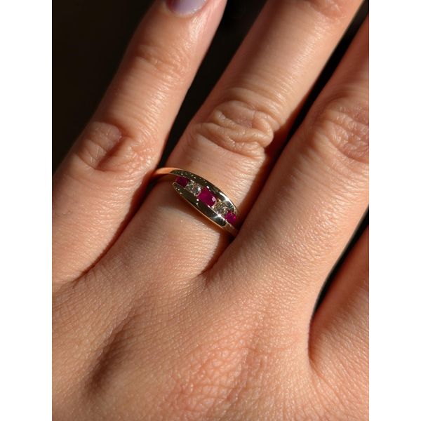 .14cttw Diamond & .24cttw Ruby Ring Size 6.25 Image 2 Conti Jewelers Endwell, NY