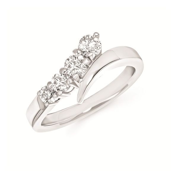.5cttw Diamond Bypass Ring in 14k White Gold Szie 6.5 Conti Jewelers Endwell, NY