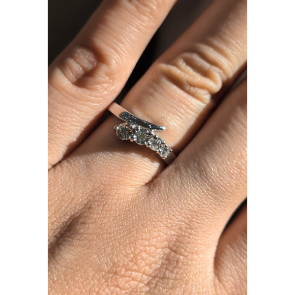 .5cttw Diamond Bypass Ring in 14k White Gold Szie 6.5 Image 2 Conti Jewelers Endwell, NY