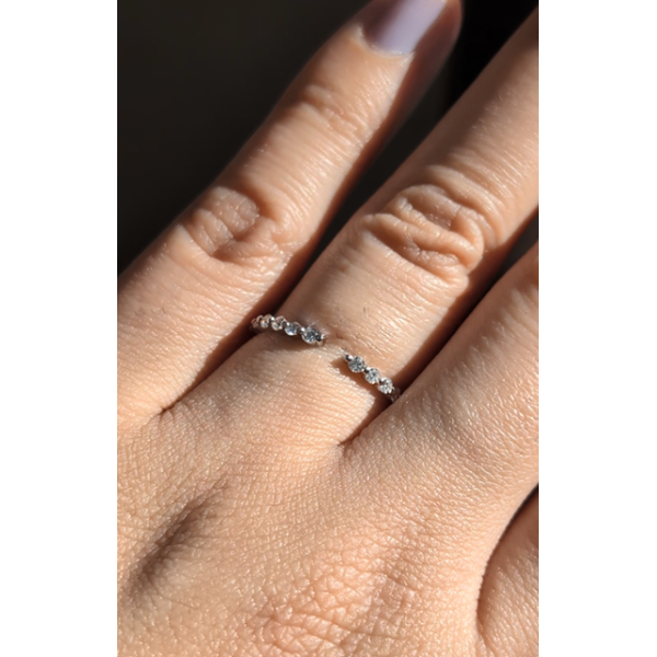 .25cttw Diamond Wrap Wedding Band in 14k White Gold Size 6.5 Image 2 Conti Jewelers Endwell, NY