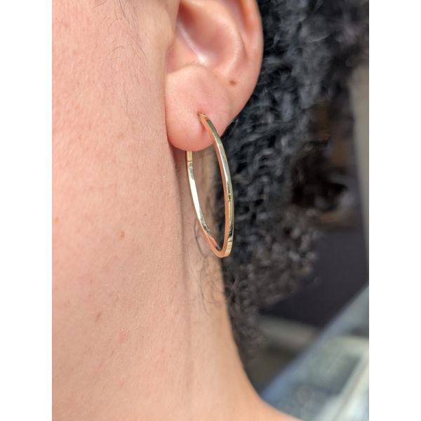 14K Yellow Gold Hoop Earrings Image 3 Conti Jewelers Endwell, NY