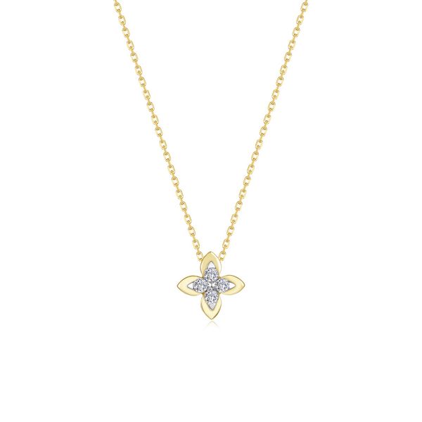 Sterling Silver and Gold Plated Magnolia Blossom Necklace Conti Jewelers Endwell, NY