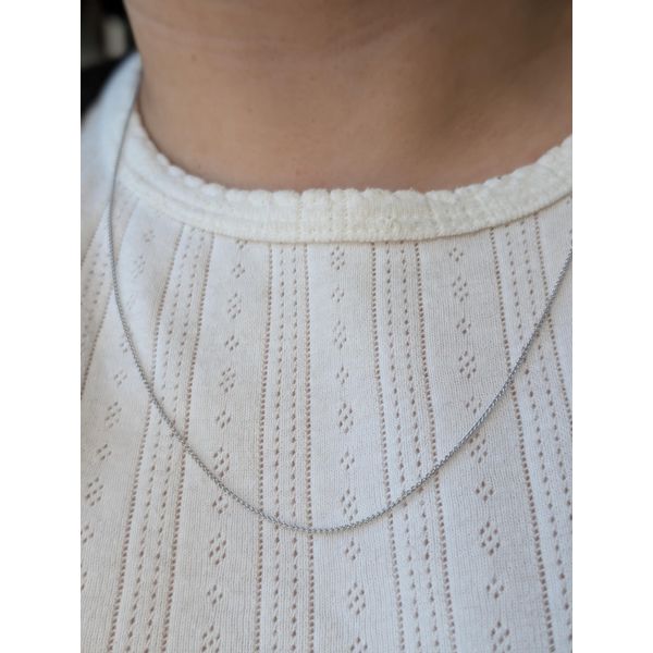 1 mm Adjustable Spiga Chain in Sterling Silver, 22" Image 2 Conti Jewelers Endwell, NY