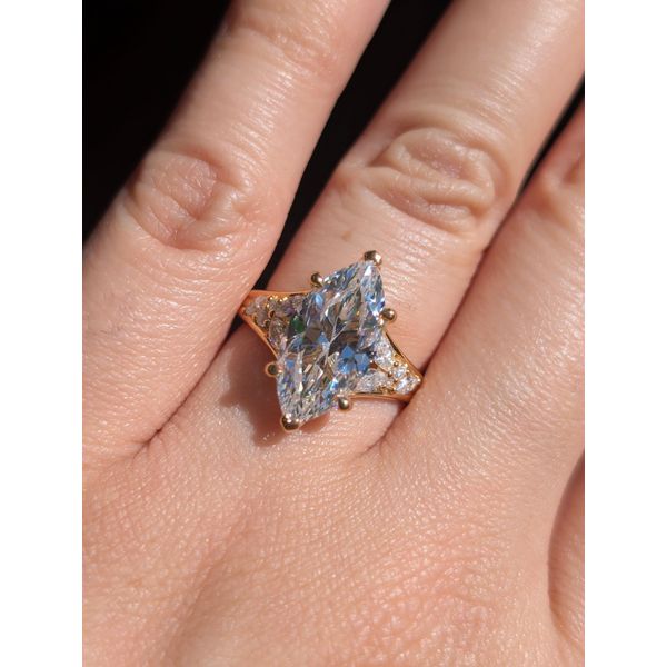 .42 Ctw. Split-Shank Marquis Diamond Semi-Mounting in 14k Gold Image 2 Conti Jewelers Endwell, NY