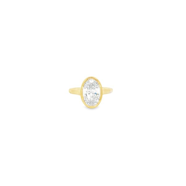 .02 Ctw. Oval Diamond Bezel Set Semi-Mounting in 14k Gold Conti Jewelers Endwell, NY