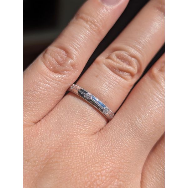 .04 Ctw. Diamond Milgrain Wedding Band in 14k Gold Image 2 Conti Jewelers Endwell, NY