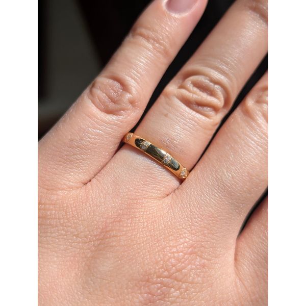 .05 Ctw. Diamond Milgrain Wedding Band in 14k Gold Image 2 Conti Jewelers Endwell, NY
