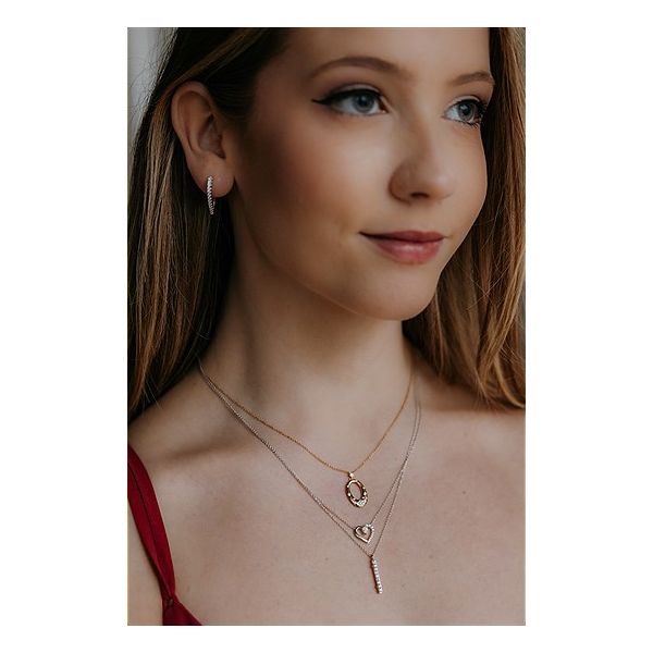 .18 Ctw. Diamond Heart Pendant Necklace in 14k White Gold Image 2 Conti Jewelers Endwell, NY