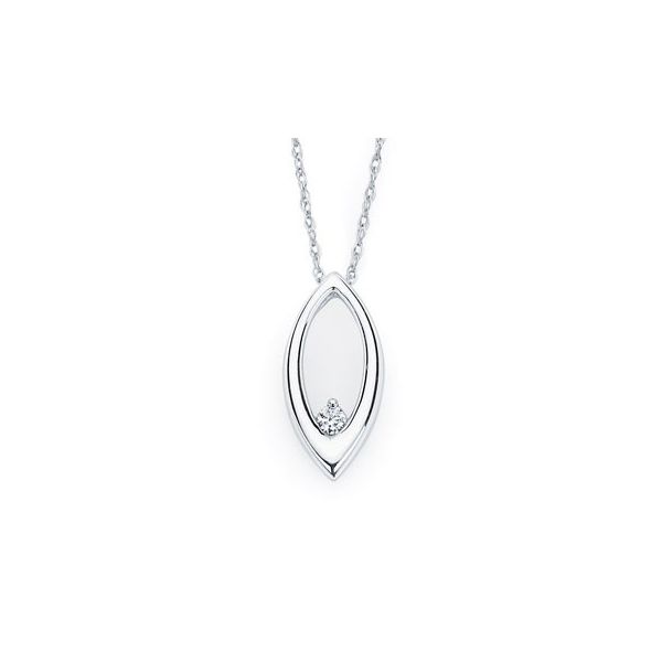 .04 Ct. Ladies' Diamond Pendant in 14k White Gold Conti Jewelers Endwell, NY