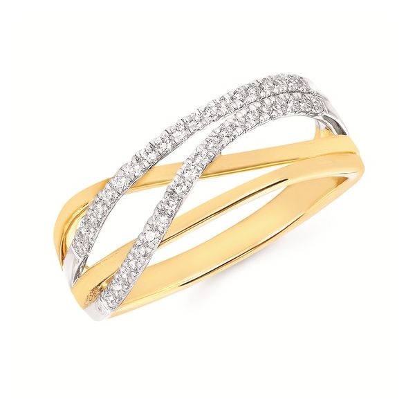 .21 Ctw. Diamond Criss-Cross Fashion Ring in 14k Gold Conti Jewelers Endwell, NY