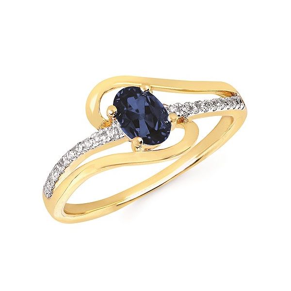 .65 Ctw. Sapphire & Diamond Fashion Ring in 14k Yellow Gold Conti Jewelers Endwell, NY