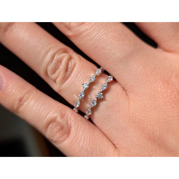 1/2 Ctw. Diamond Shared Prong Bridal Insert in 14k White Gold Image 2 Conti Jewelers Endwell, NY