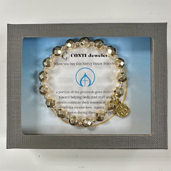 2026 Christmas Mercy House Gold Hematite Bracelet Conti Jewelers Endwell, NY