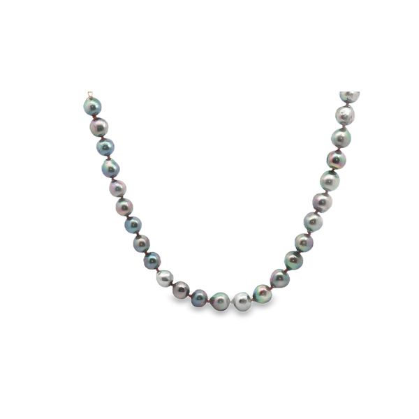 Baroque Pearl Necklace in 14k Gold & Red Silk Conti Jewelers Endwell, NY