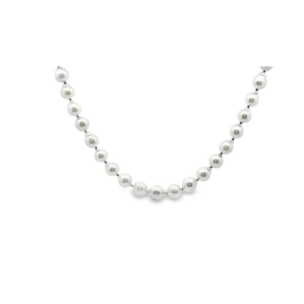 8-9mm South Sea Baroque Pearls with Blue Silk Necklace in 14k Yellow Gold Conti Jewelers Endwell, NY