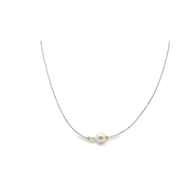 14K Yellow Gold Freshwater & South Sea Pearl Accent Necklace Conti Jewelers Endwell, NY
