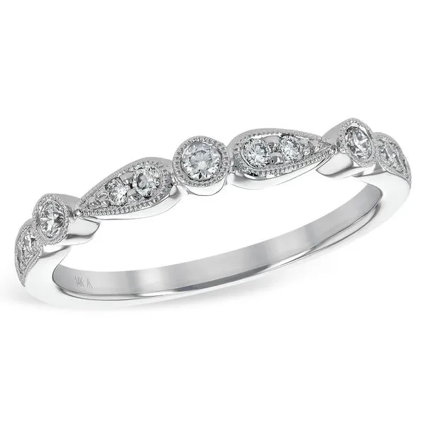 Allison Kaufman Wedding Band in 14k White Gold Conti Jewelers Endwell, NY