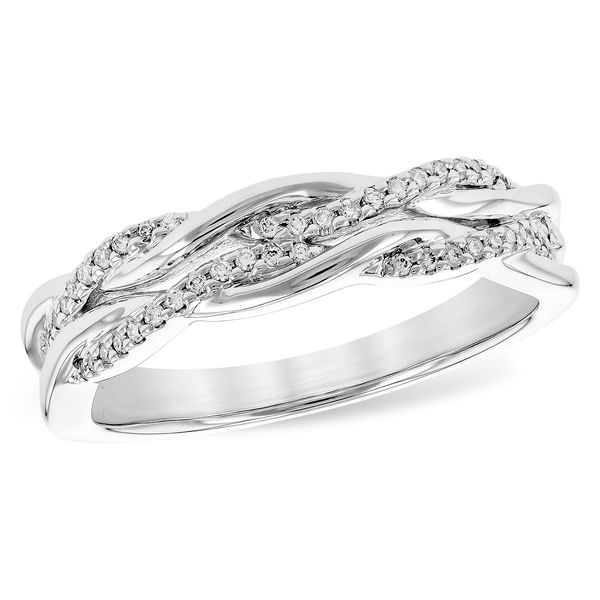 .12 CT. T.W. Diamond Twist Band in 14K White Gold Conti Jewelers Endwell, NY