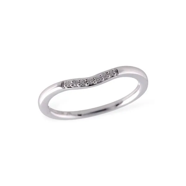 .04 Cttw Curved Diamond Band in 14k White Gold Conti Jewelers Endwell, NY