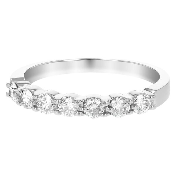 1/2 CT. T.W. Diamond Seven Stone Anniversary Band in 14K White Gold Image 3 Conti Jewelers Endwell, NY