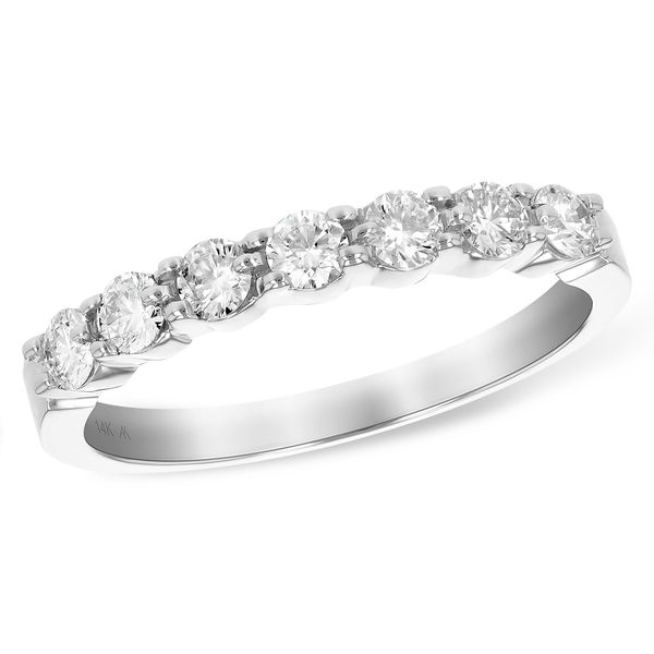 1/2 CT. T.W. Diamond Seven Stone Anniversary Band in 14K White Gold Conti Jewelers Endwell, NY