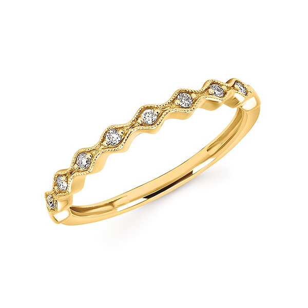 .08ct tw. Genuine White Diamond 14k Yellow Gold Wedding Band Conti Jewelers Endwell, NY