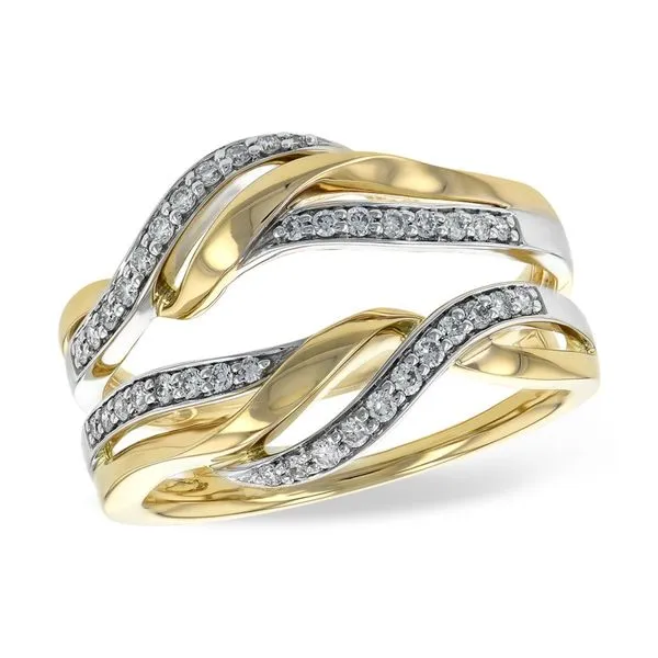 Diamond Enhancer Ring 1/4 ct tw Round-cut 14K Two Tone Gold Conti Jewelers Endwell, NY
