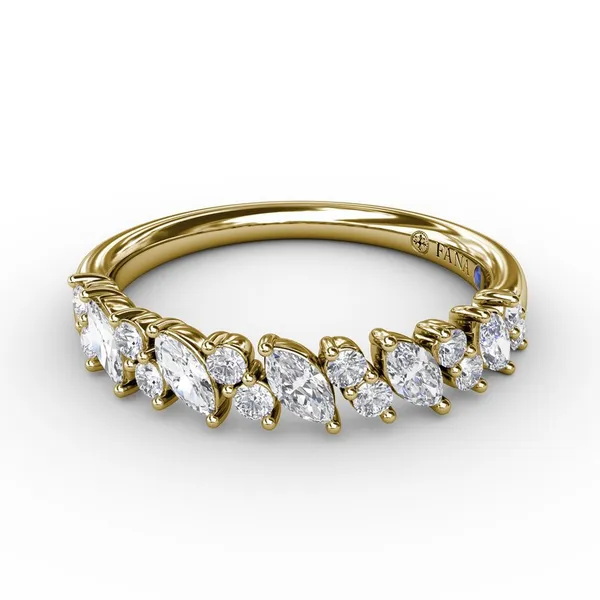 Floating Marquise and Round Diamond Ring in 14k Yellow Gold Conti Jewelers Endwell, NY