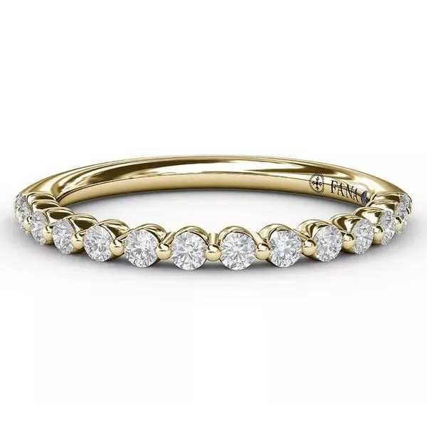 Single Prong Set Anniversary Band in 14k Yellow Gold Conti Jewelers Endwell, NY