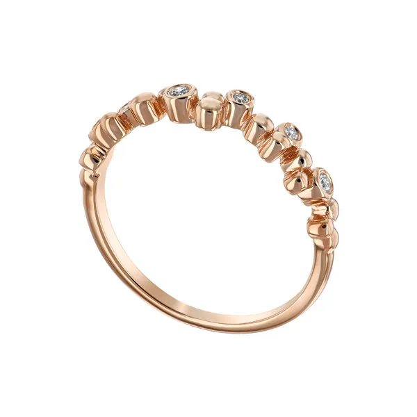 Diamond Wedding Band in 14k Rose Gold Image 2 Conti Jewelers Endwell, NY
