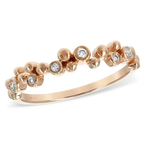Diamond Wedding Band in 14k Rose Gold Conti Jewelers Endwell, NY