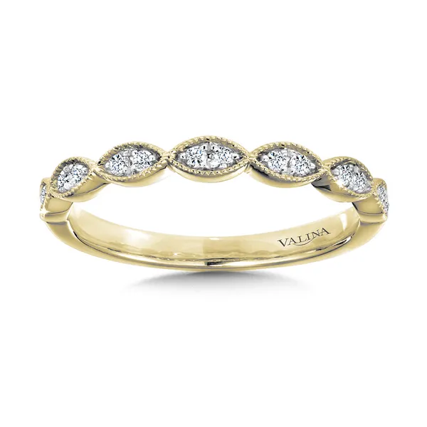 0.13 Ctw. Diamond Scalloped Wedding Band in 14k Yellow Gold Conti Jewelers Endwell, NY