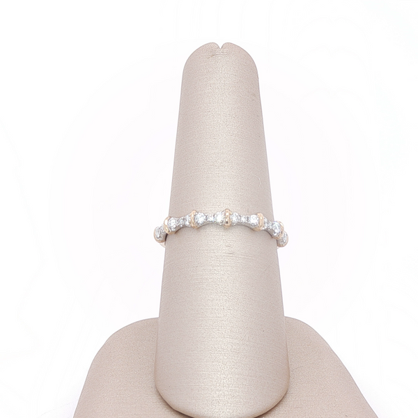 14k Two Toned 0.24cttw Dia Wedding Band Sz 6.5 Conti Jewelers Endwell, NY