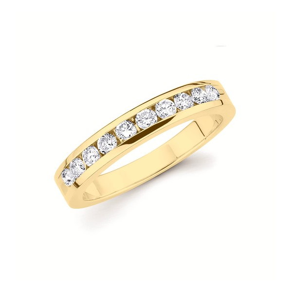14k YG 0.50cttw Dia Channel Set Wedding Band Conti Jewelers Endwell, NY