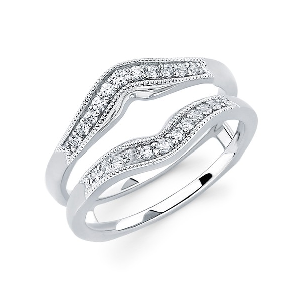 14k WG 0.26 Dia Milgrain Bridal Insert sz 6.5 Conti Jewelers Endwell, NY