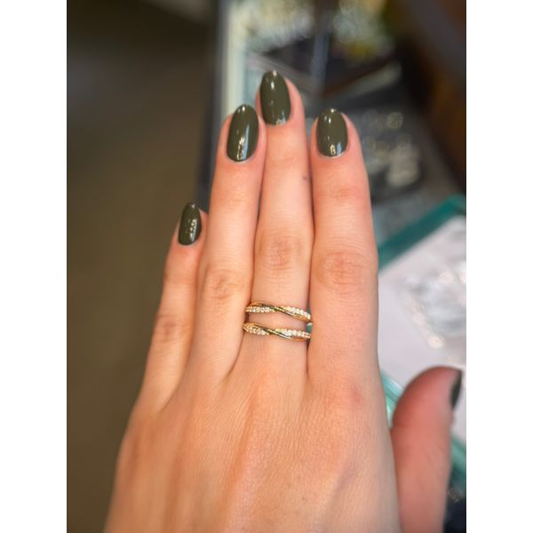 14k YG 0.33 Dia Twist Bridal Insert sz 6.5 Image 2 Conti Jewelers Endwell, NY