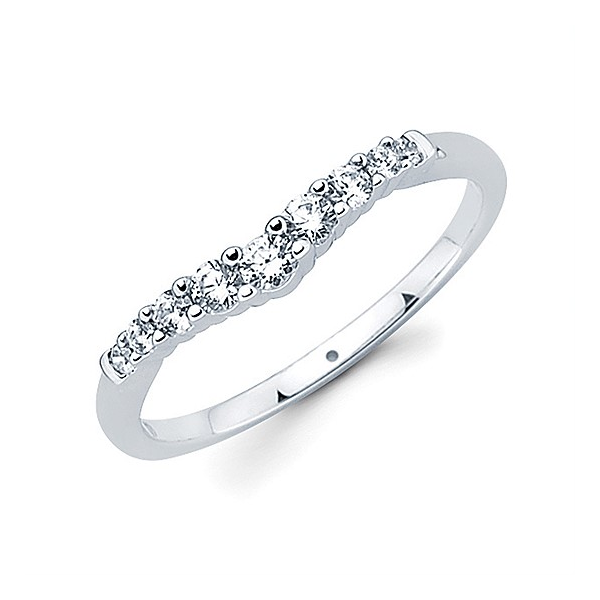 14k WG 0.26cttw Dia Curved Wedding Band Sz 6.5 Conti Jewelers Endwell, NY