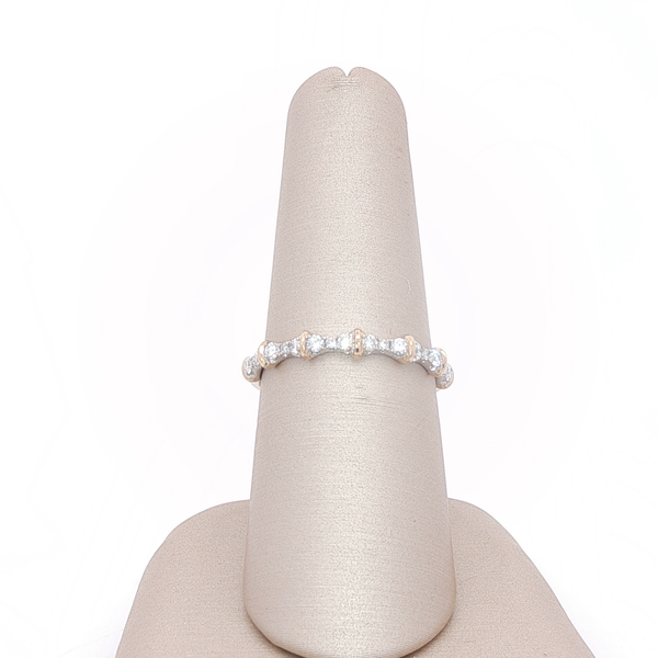 14k Two Toned 0.24cttw Dia Wedding Band Sz 6.5 Conti Jewelers Endwell, NY