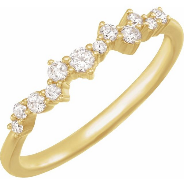14K Yellow 1/4 CTW Lab-Grown Diamond Scattered Stackable Ring Conti Jewelers Endwell, NY