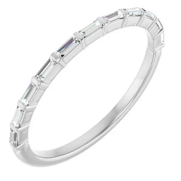 14K White 1/4 CTW Lab-Grown Diamond Anniversary Band Conti Jewelers Endwell, NY