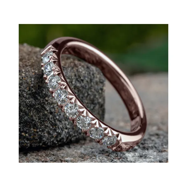 1/2 Ctw. Lab Grown Diamond Wedding Band in 14k Rose Gold Image 2 Conti Jewelers Endwell, NY