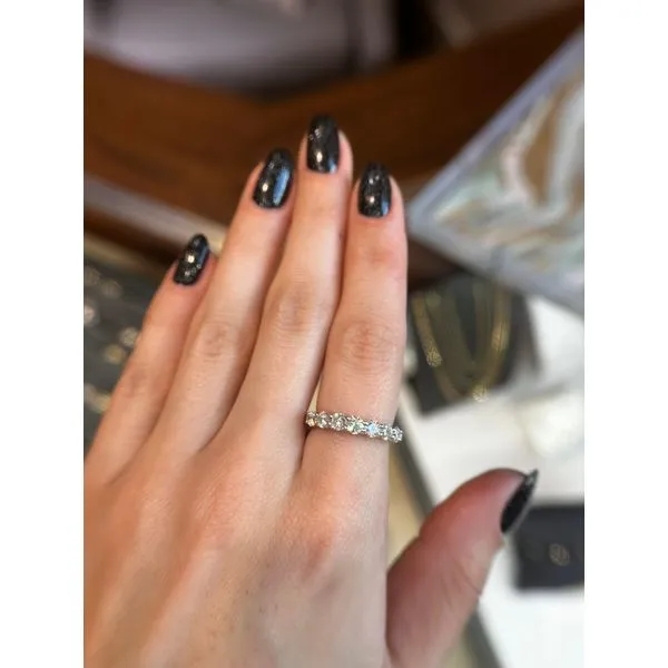 14k White Gold 1.05cttw Lab Diamond Anniversary Band Sz 6.5 Image 2 Conti Jewelers Endwell, NY