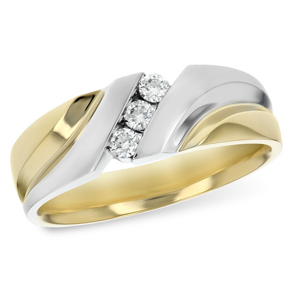 Men's 1/5 CT. T.W. Diamond Wedding Band in 14k Gold Conti Jewelers Endwell, NY