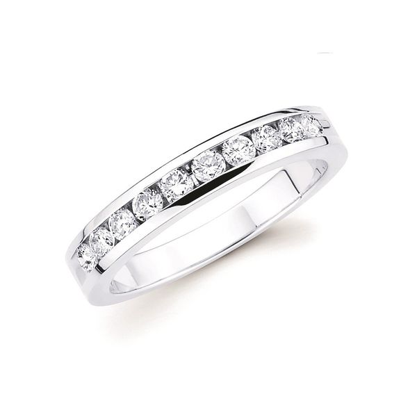 1/2 Ctw. Channel Set 10 Stone Diamond Anniversary Band Conti Jewelers Endwell, NY