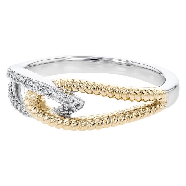 Twisted Ring in 14k White & Yellow Gold Image 2 Conti Jewelers Endwell, NY